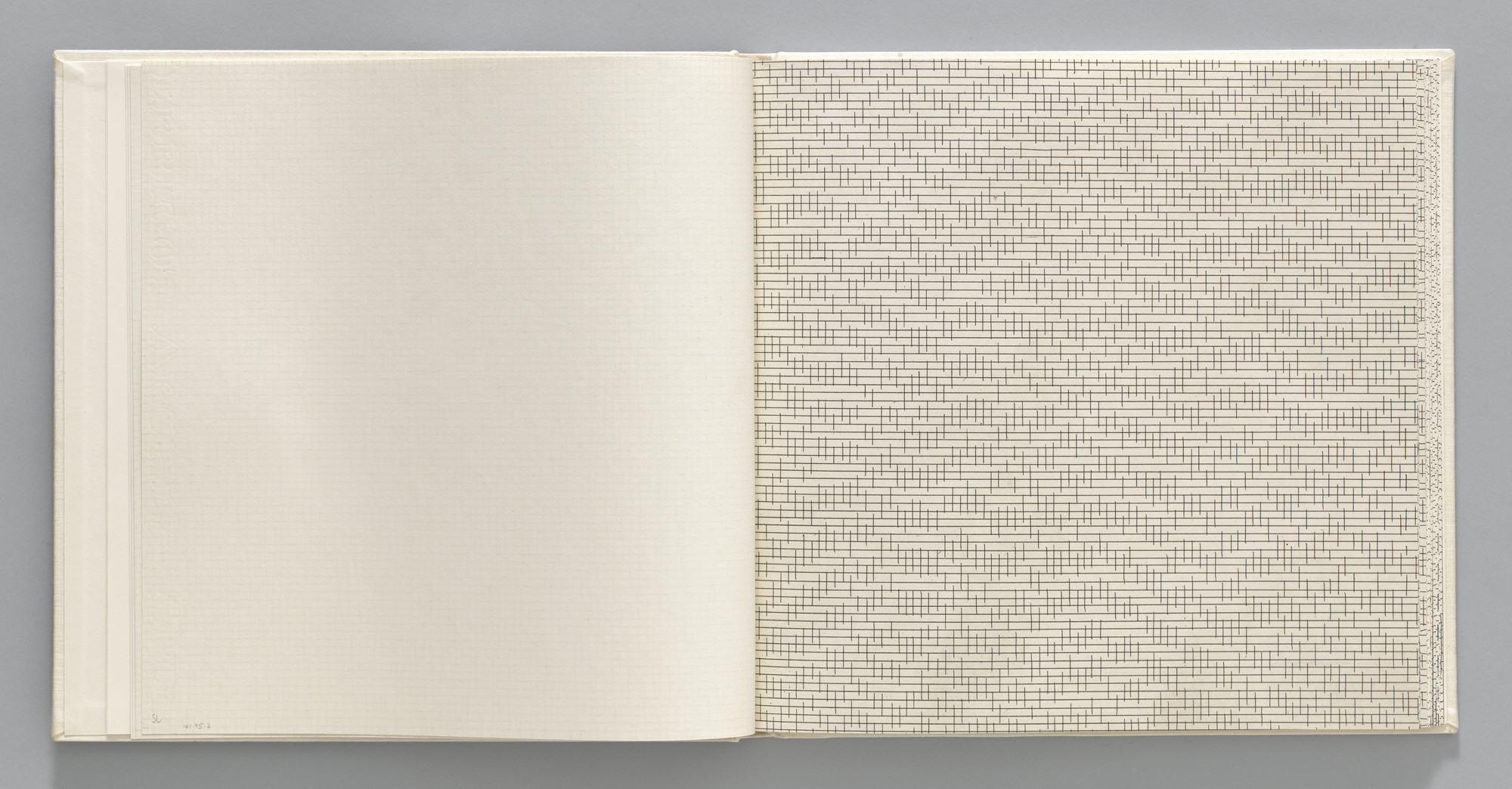 Sol LeWitt. Straight/Broken (plate, folio 6) from Grids, Using Straight Lines, Not-Broken Lines and Broken Lines in all Their Possible Combinations