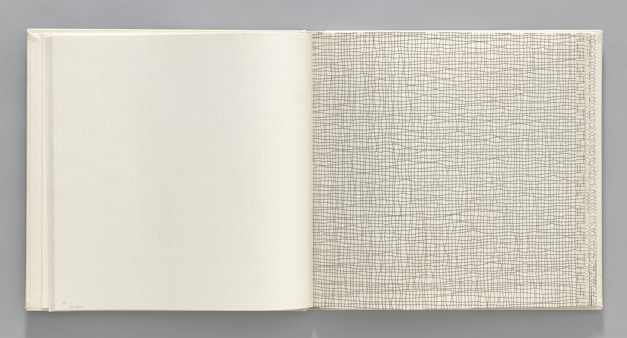Sol LeWitt. Not-straight/Not-straight (plate, folio 11) from Grids, Using Straight Lines, Not-Broken Lines and Broken Lines in all Their Possible Combinations