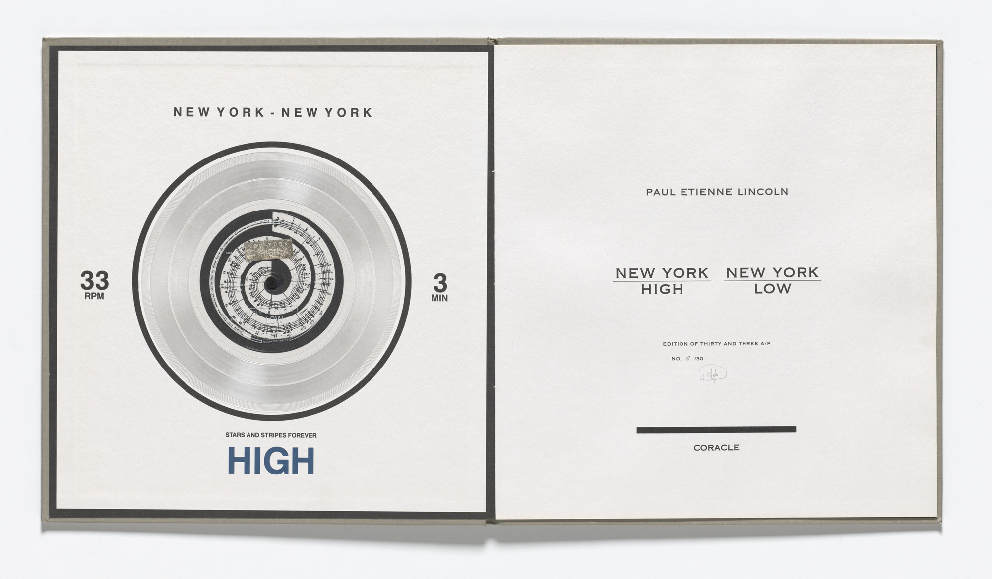 Paul Etienne Lincoln. New York High - New York Low (Paper). 1990