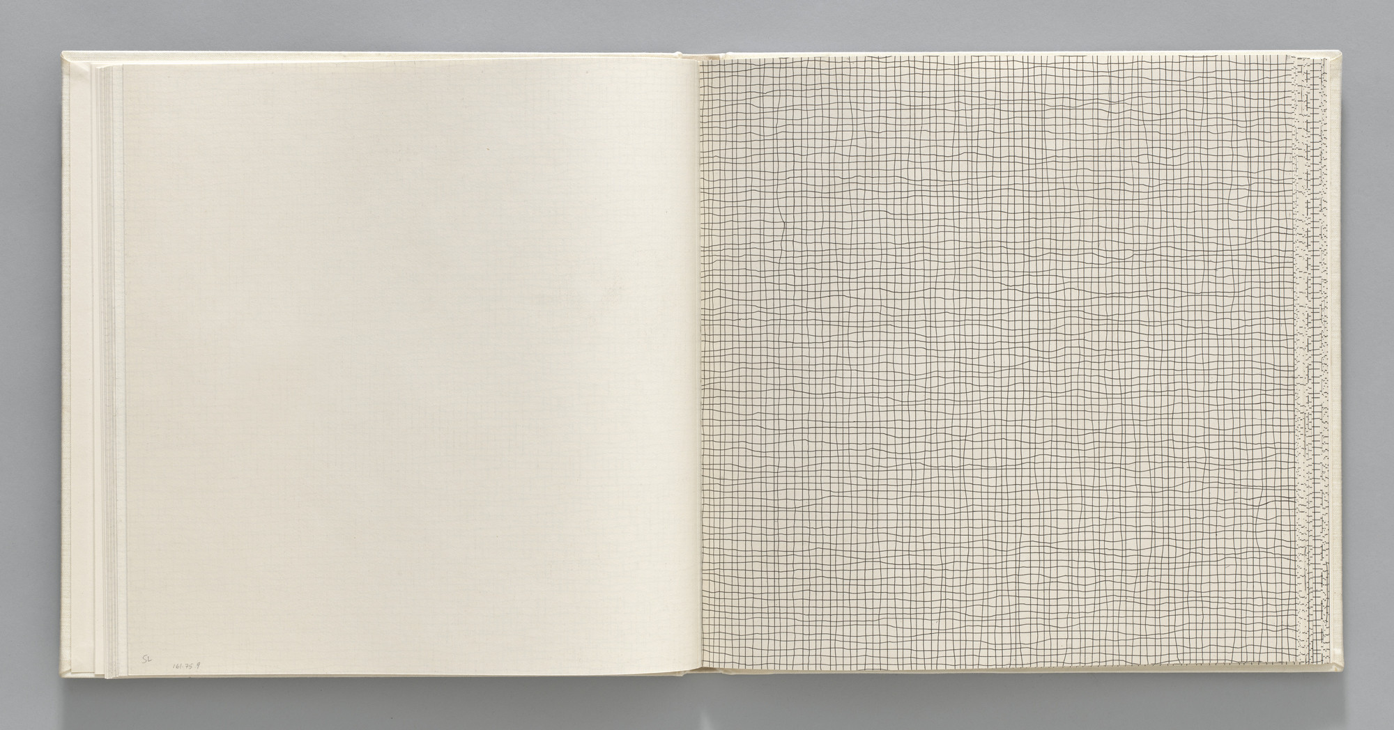 Sol LeWitt. Not-straight/Straight, Not-straight (plate, folio 13) from Grids, Using Straight Lines, Not-Broken Lines and Broken Lines in all Their Possible Combinations