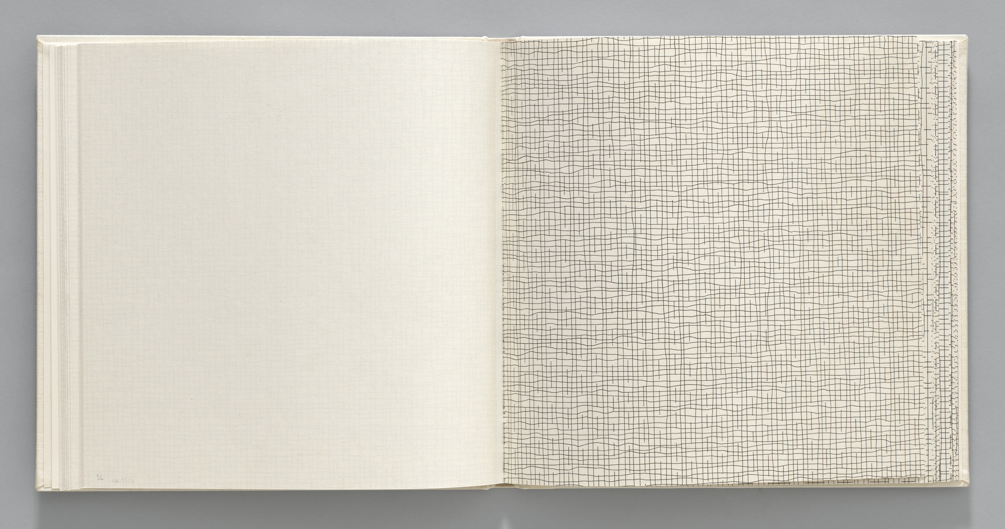 Sol LeWitt. Not-straight/Straight, Not-straight, Broken (plate, folio 16) from Grids, Using Straight Lines, Not-Broken Lines and Broken Lines in all Their Possible Combinations