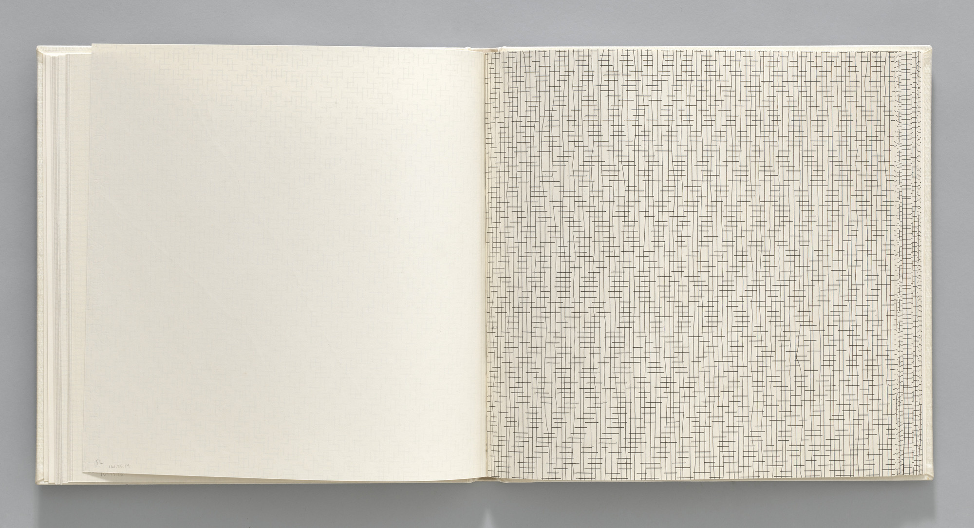 Sol LeWitt. Broken/Straight, Not-straight (plate, folio 18) from Grids, Using Straight Lines, Not-Broken Lines and Broken Lines in all Their Possible Combinations