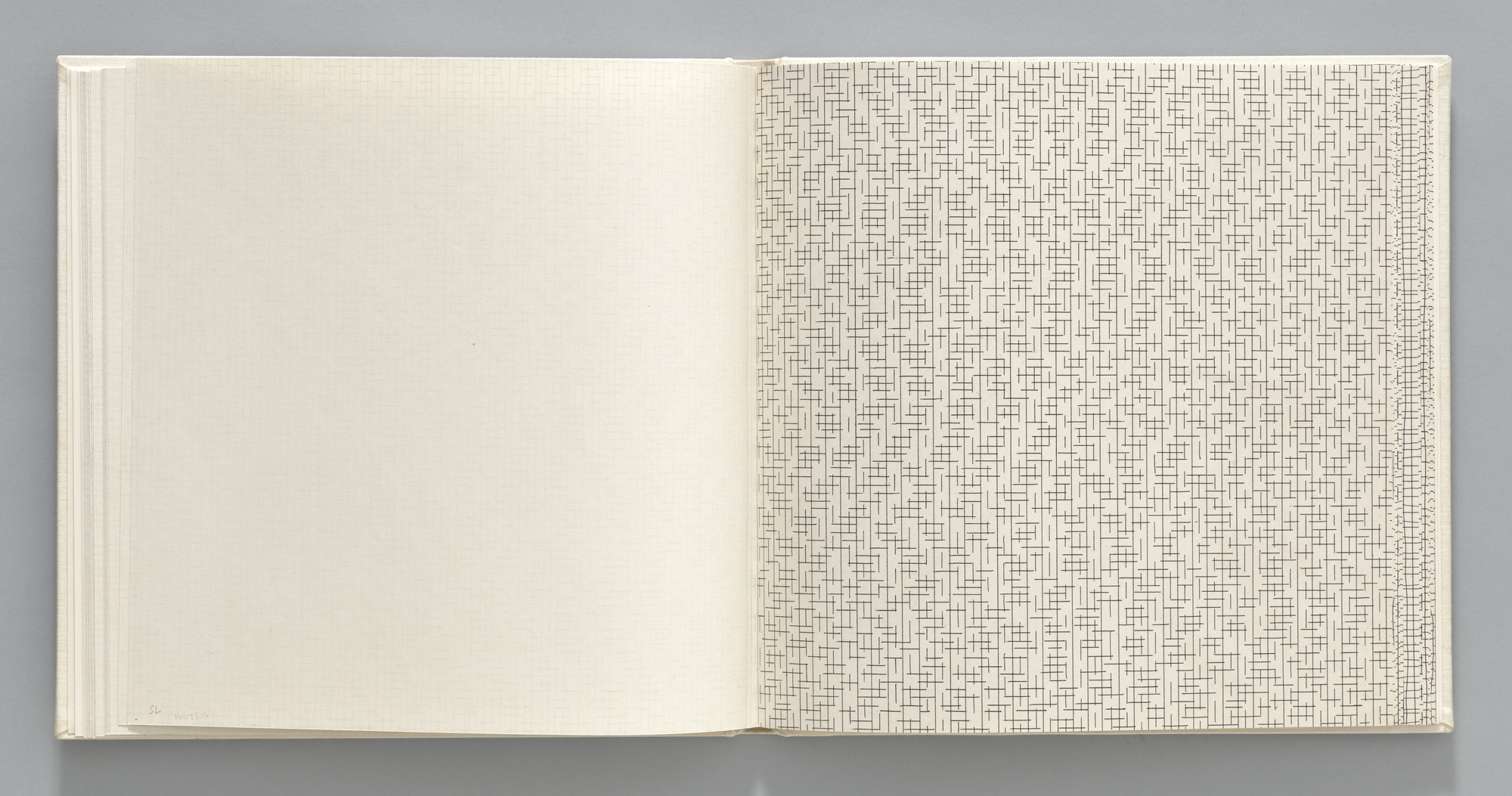 Sol LeWitt. Broken/Straight, Broken (plate, folio 19) from Grids, Using Straight Lines, Not-Broken Lines and Broken Lines in all Their Possible Combinations