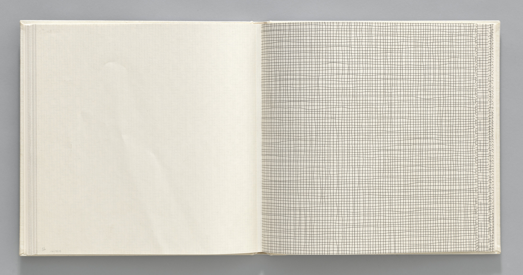 Sol LeWitt. Straight, Not-straight/Straight, Not-straight (plate, folio 22) from Grids, Using Straight Lines, Not-Broken Lines and Broken Lines in all Their Possible Combinations