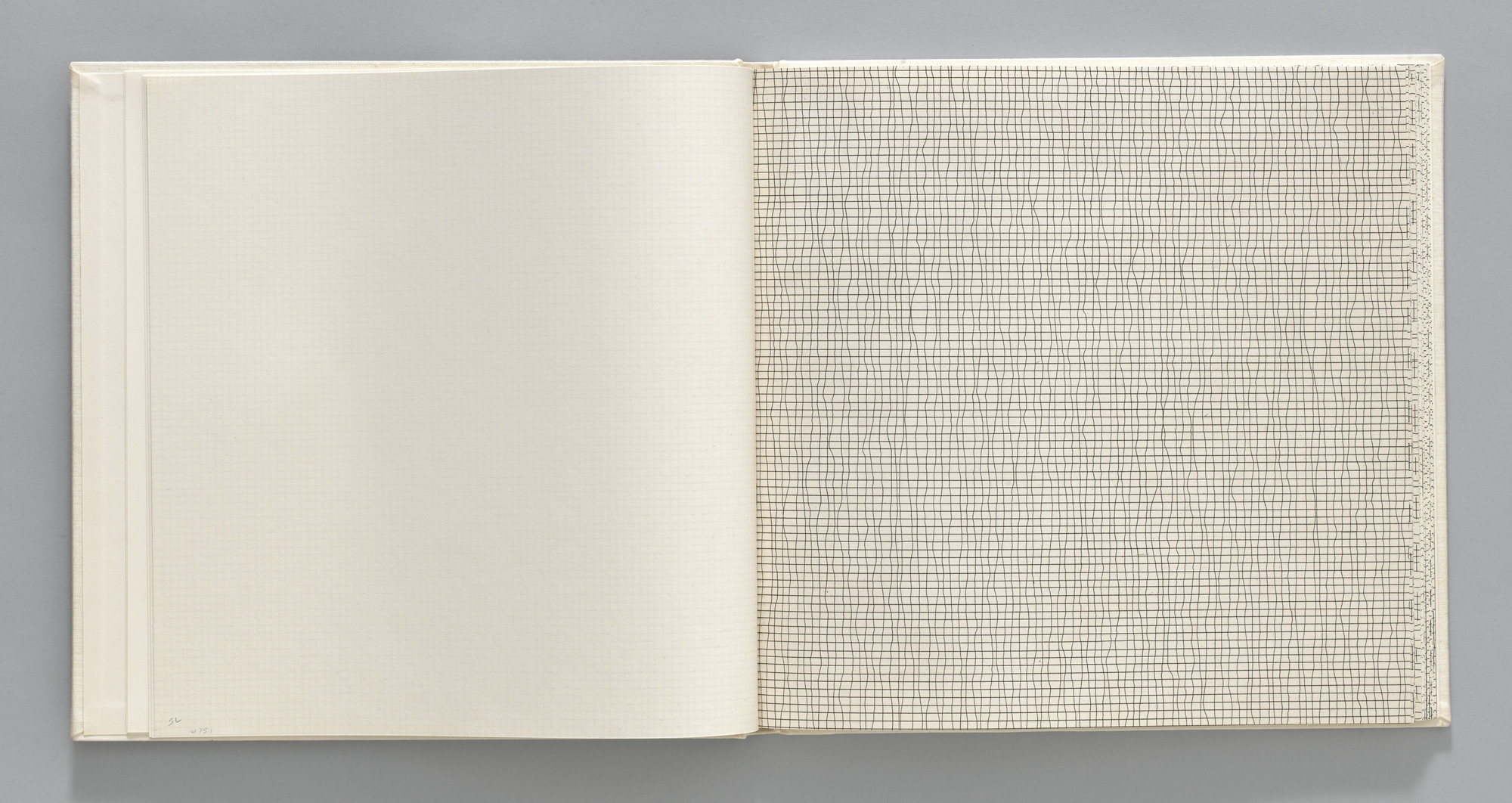 Sol LeWitt. Straight/Not-straight (plate, folio 5) from Grids, Using Straight Lines, Not-Broken Lines and Broken Lines in all Their Possible Combinations