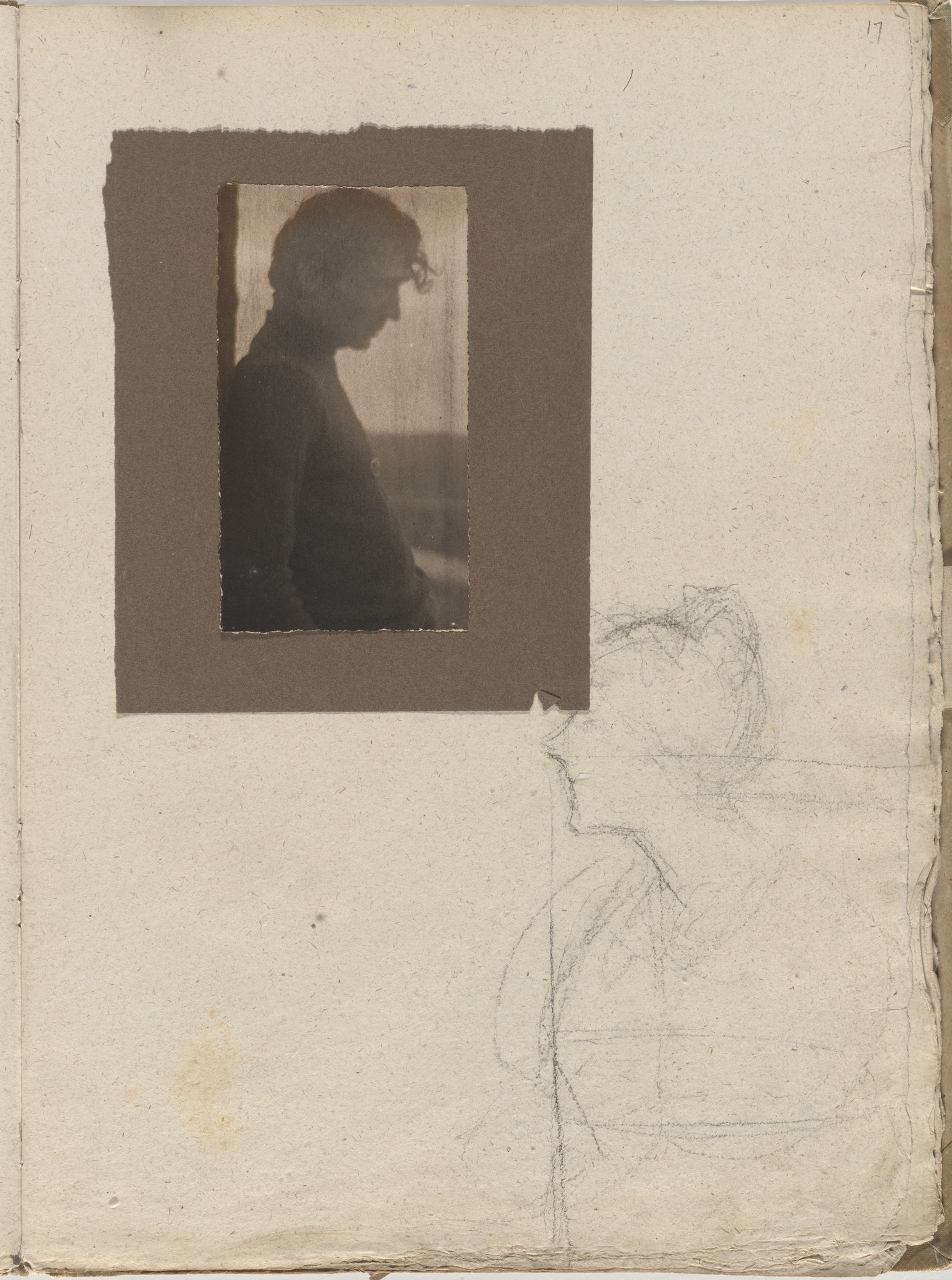 Gertrude Käsebier. Portrait of Edward Steichen and sketch