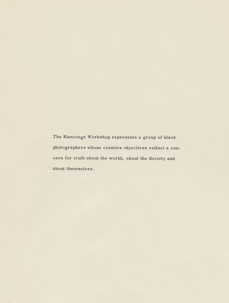 Kamoinge Workshop Portfolio Two