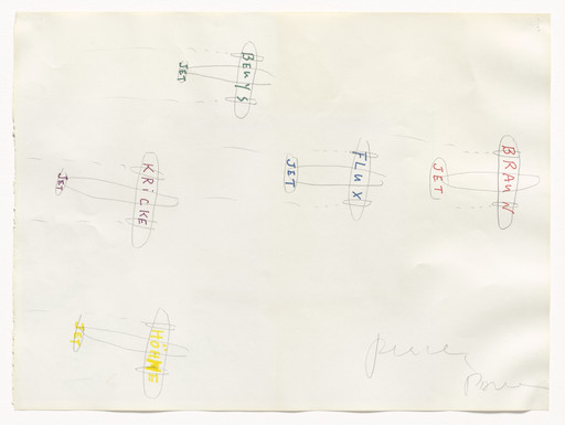 Nam June Paik. Flux Jets. 1985 (recto); 1979 (verso)