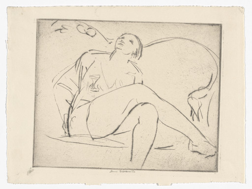Nude on a Sofa (No. 2)