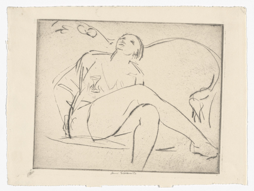 Nude on a Sofa (No. 2)