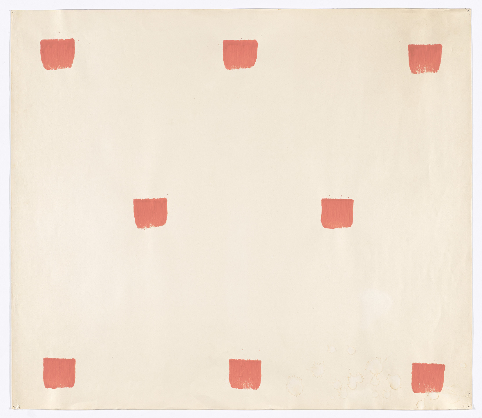 Niele Toroni. Empreintes de pinceau n°50 répétées à intervalles réguliers de 30 cm. 1971