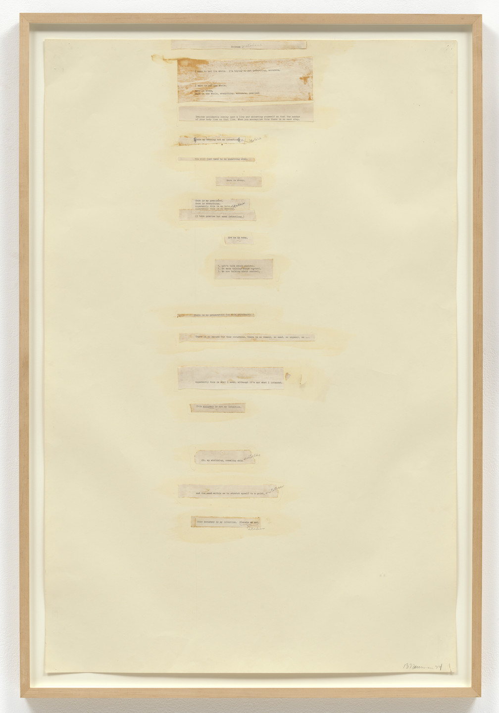 Bruce Nauman. Cones Cojones. 1973–75
