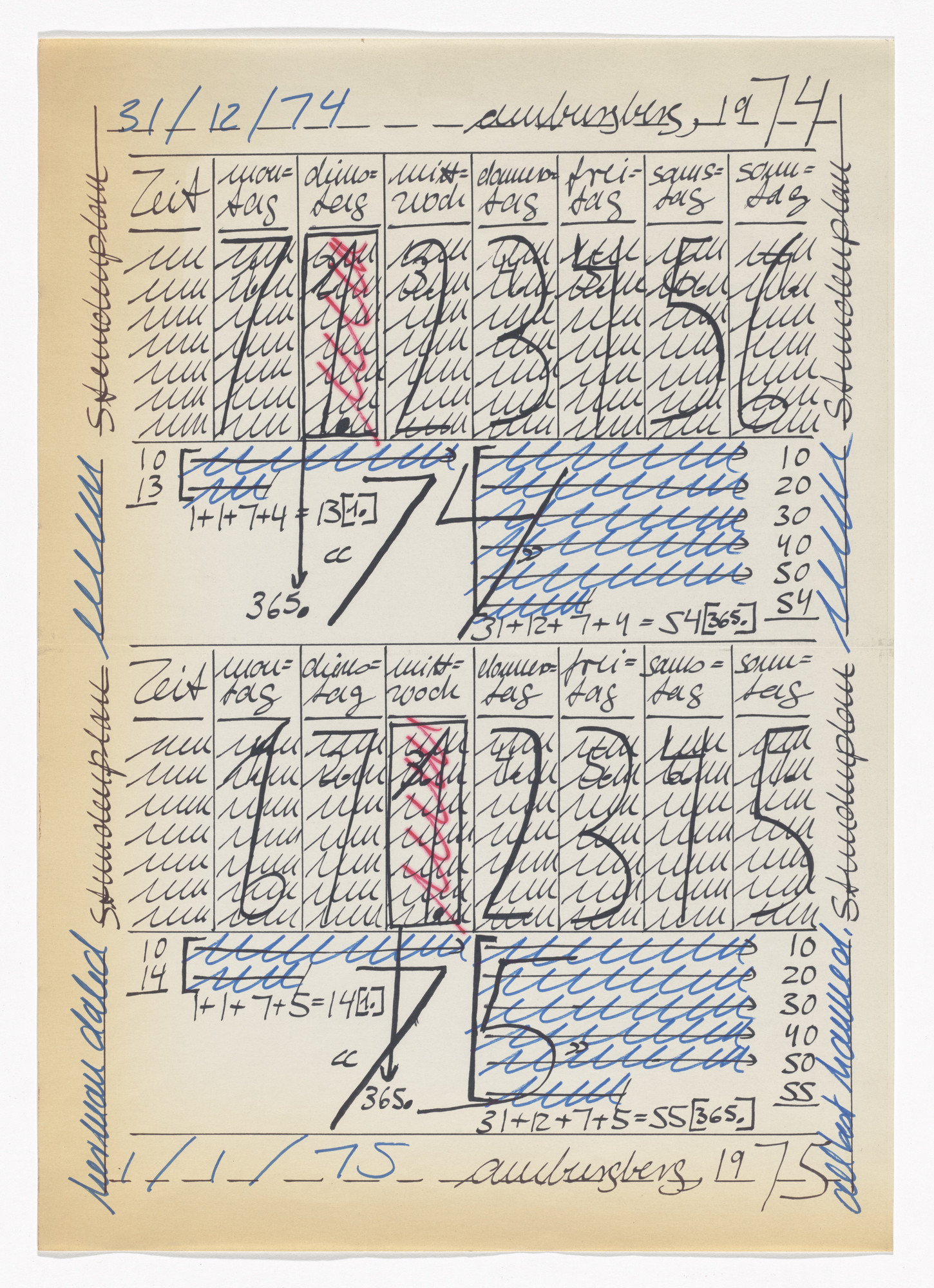 Hanne Darboven. Untitled