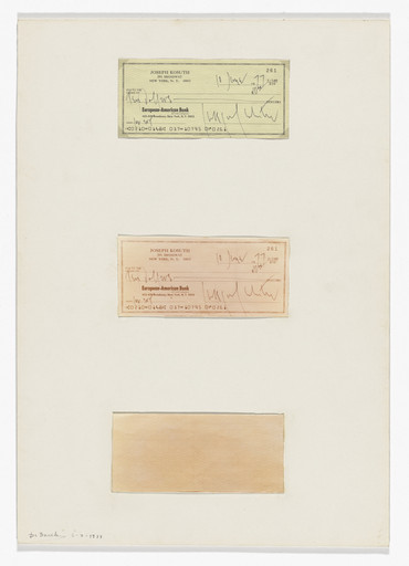 Chèque J. Kosuth