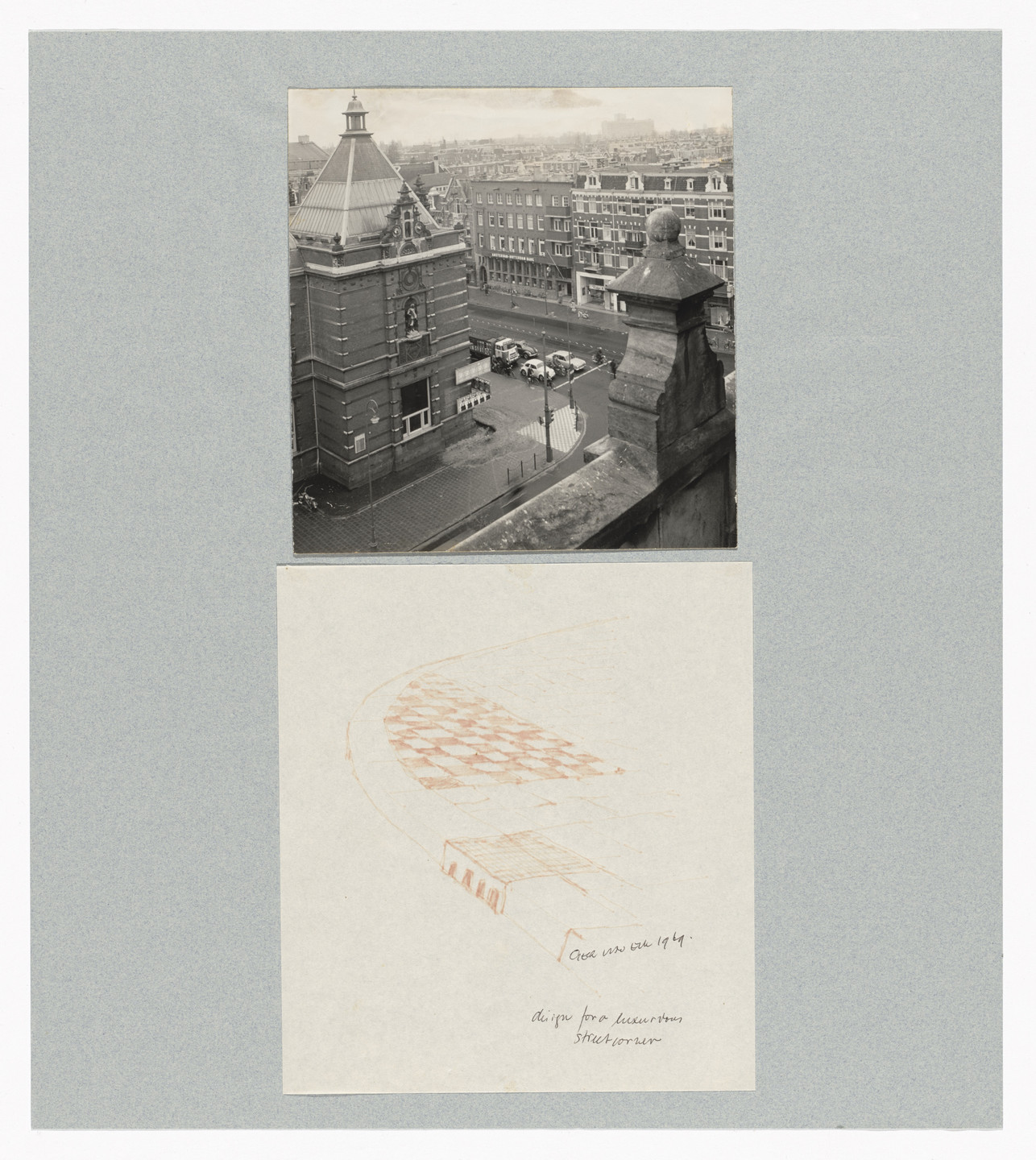 Ger van Elk. Design for a Luxurious Street Corner. 1969