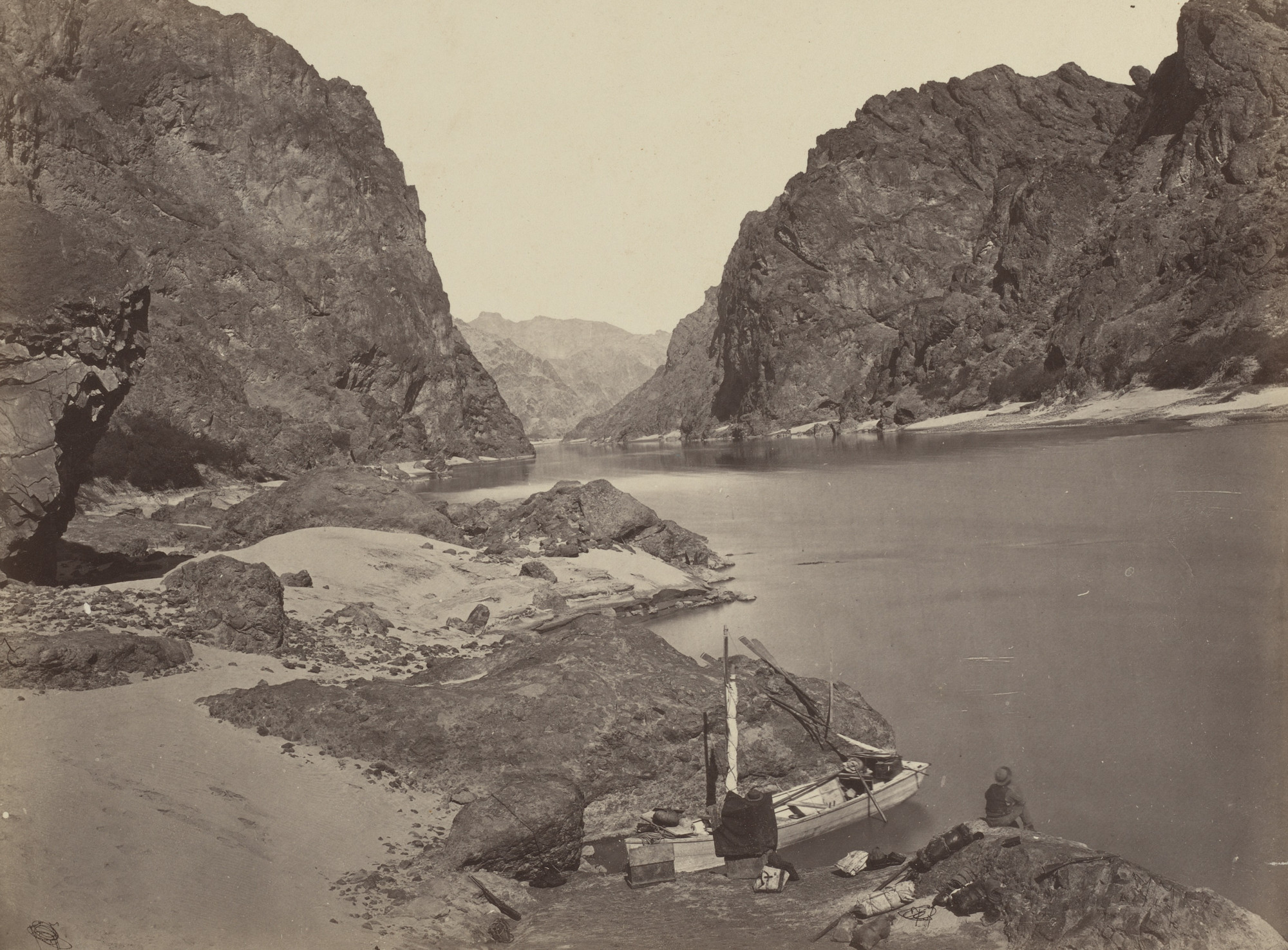 Timothy O'Sullivan. Black Cañon, Colorado River, Looking Above from Camp 7