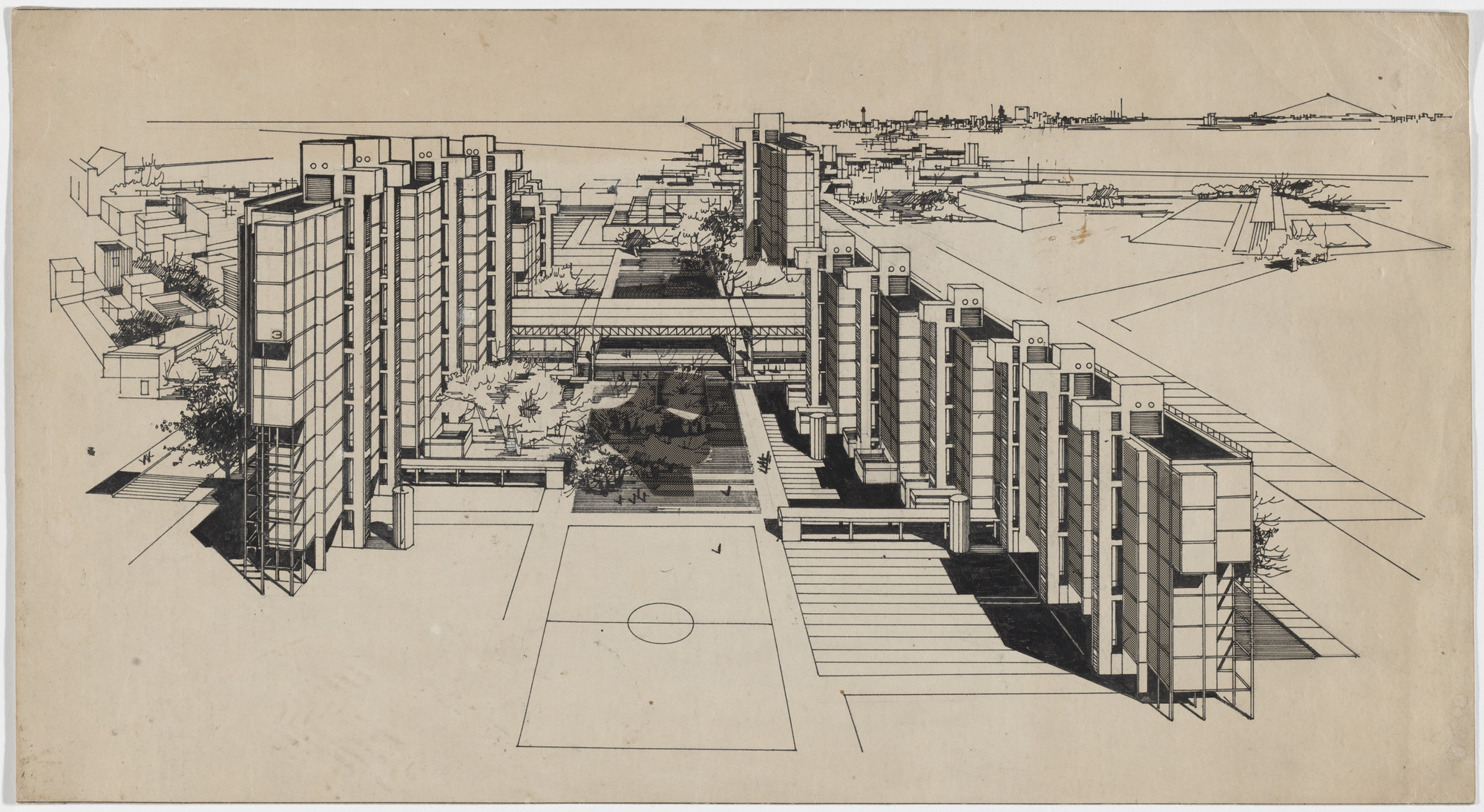 Ramiro Bascans, Thomas Sprechmann, Héctor Vigliecca, Arturo Villaamil. Bulevar Artigas Housing Complex, Montevideo, Uruguay. 1971-1974