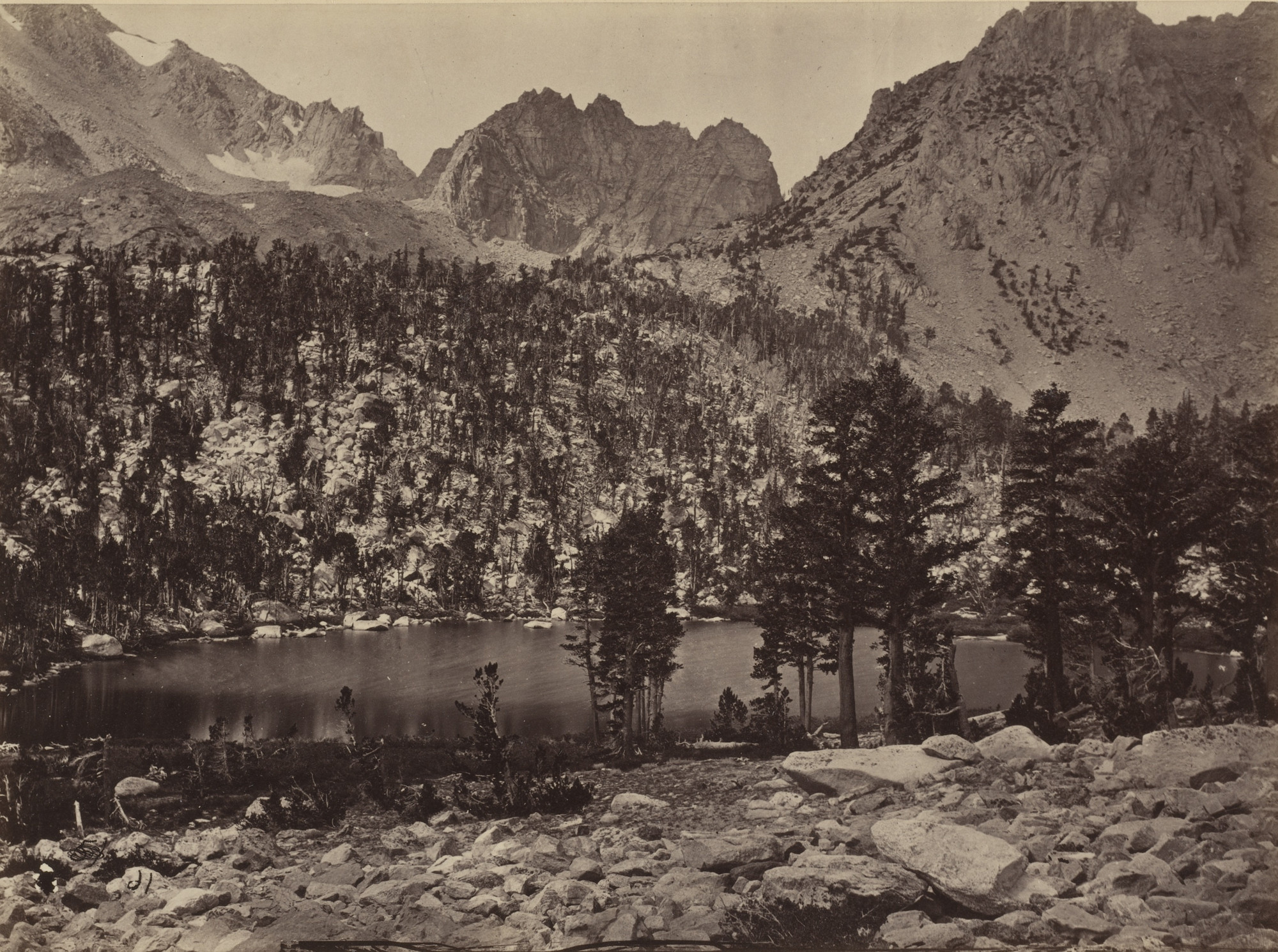 Timothy O'Sullivan. Alpine Lake in the Sierra Nevada, California