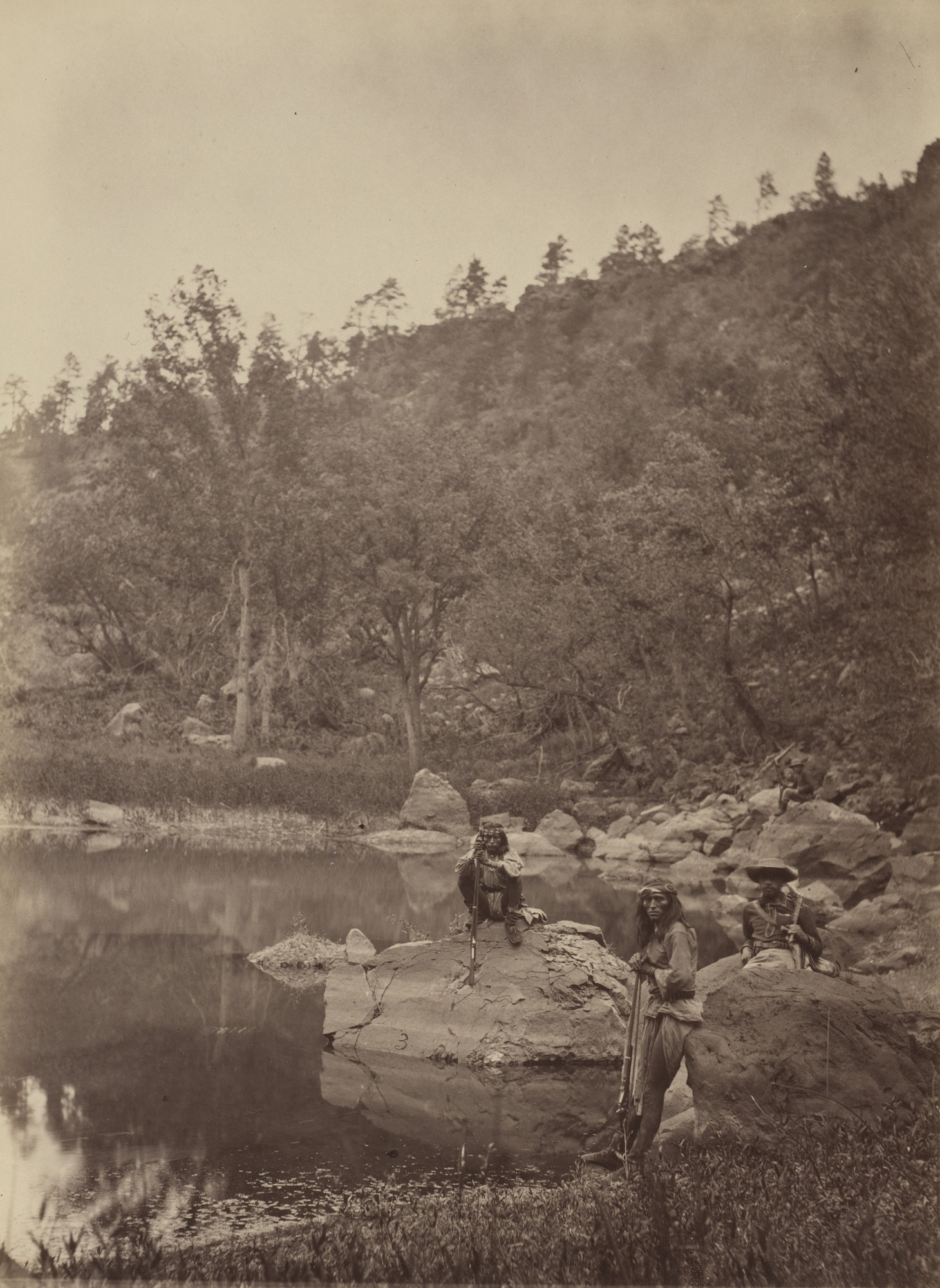Timothy O'Sullivan. View on Apache Lake, Sierra Blanca Range, Arizona