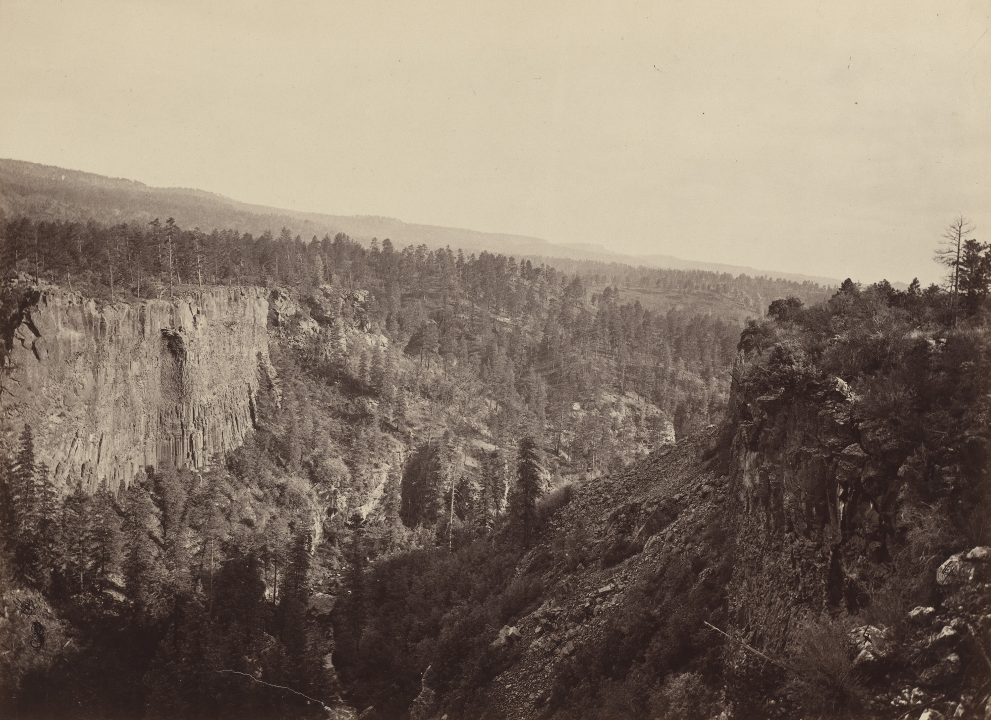 Timothy O'Sullivan. North Fork Canyon, Sierra Blanca Creek, Arizona