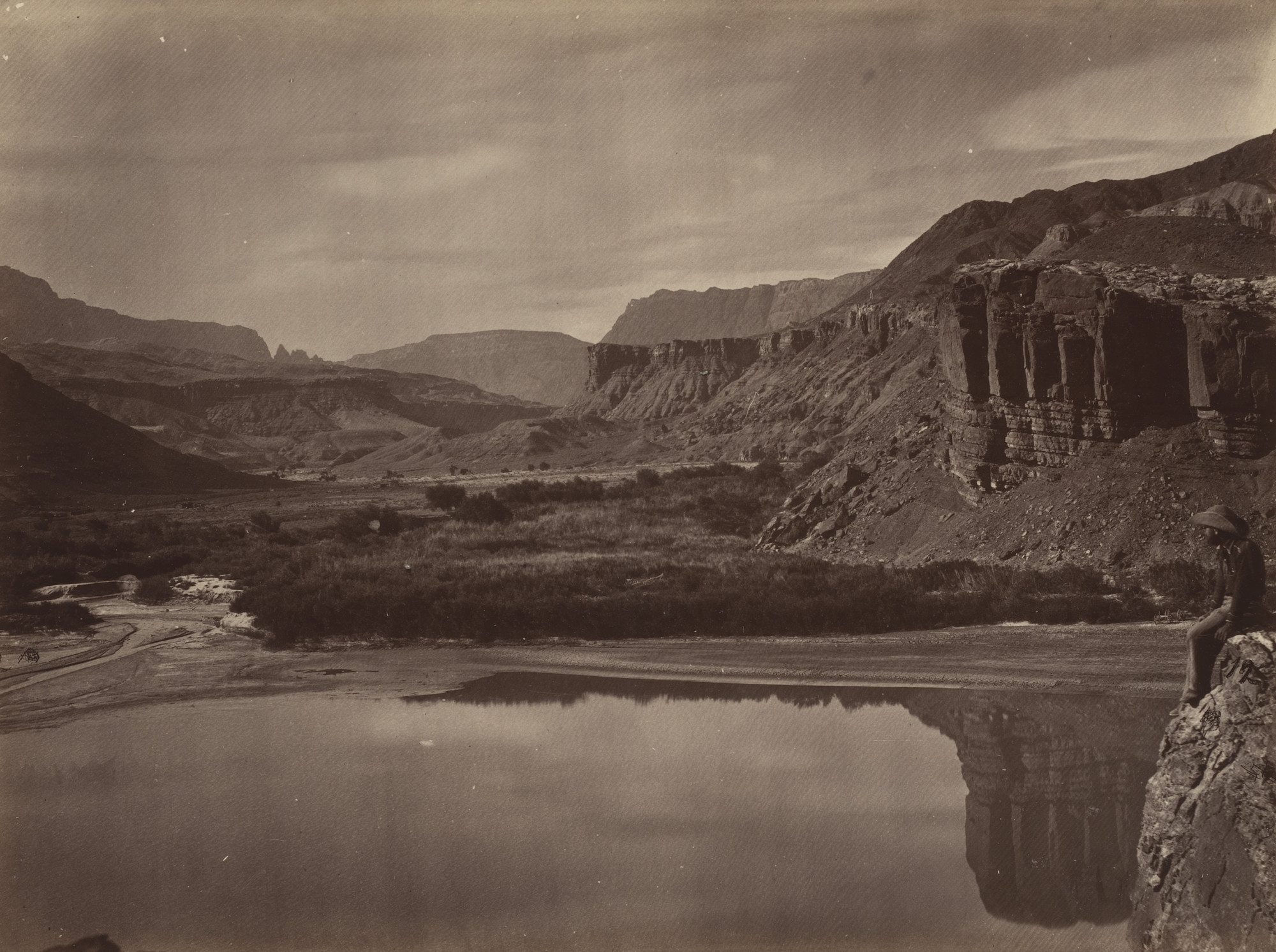 Timothy O'Sullivan. Looking Across the Colorado River to Mouth of Paria Creek