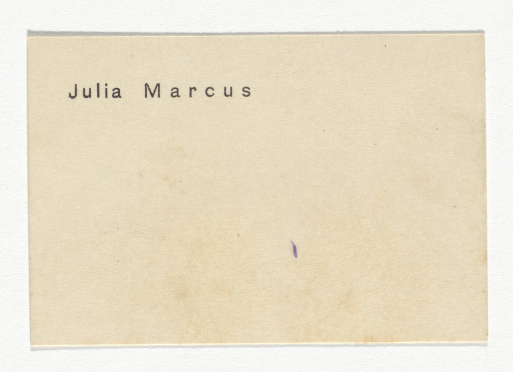 Julia Marcus stationery calling card