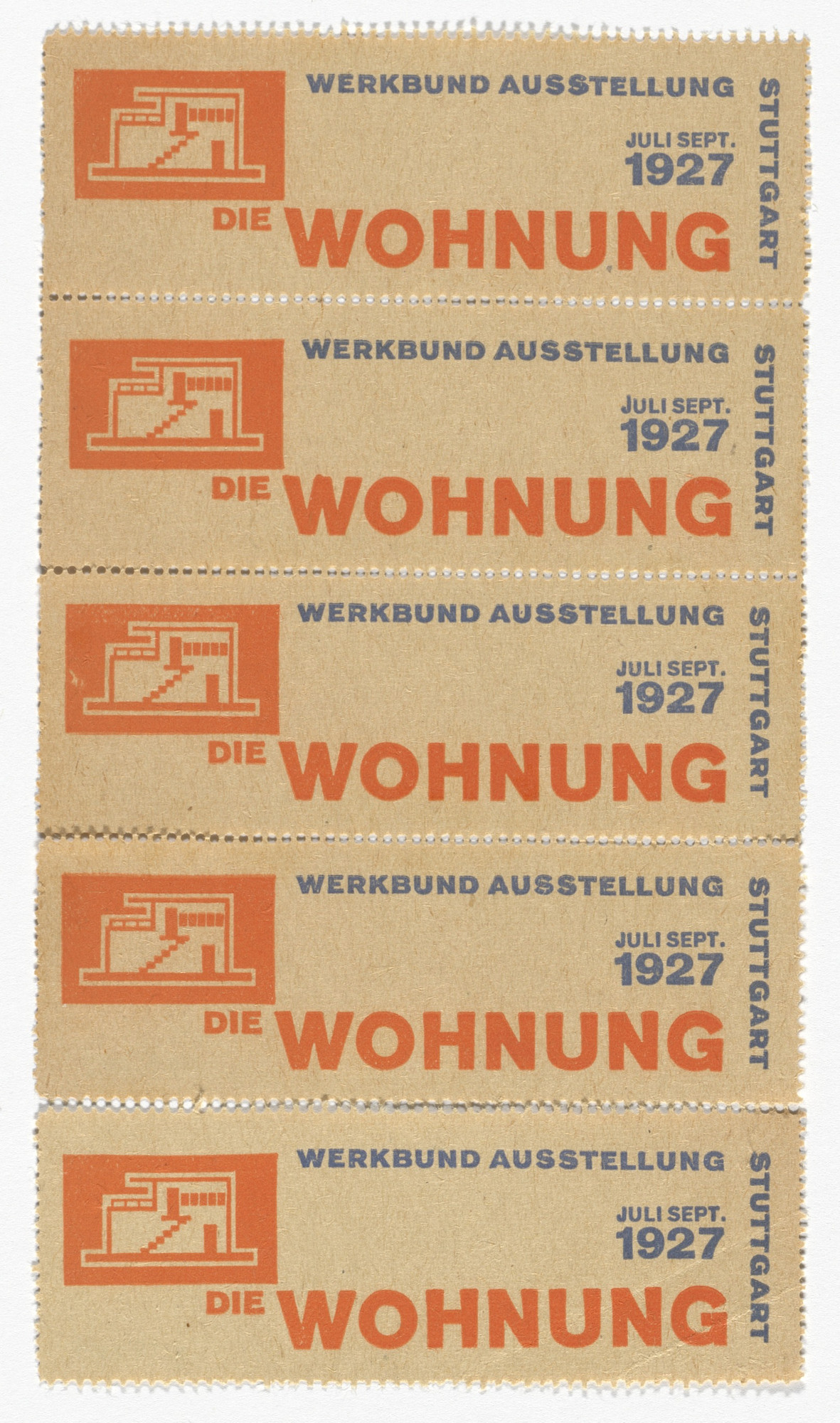 Willi Baumeister. Die Wohnung, Werkbund Ausstellung Stuttgart (Labels)