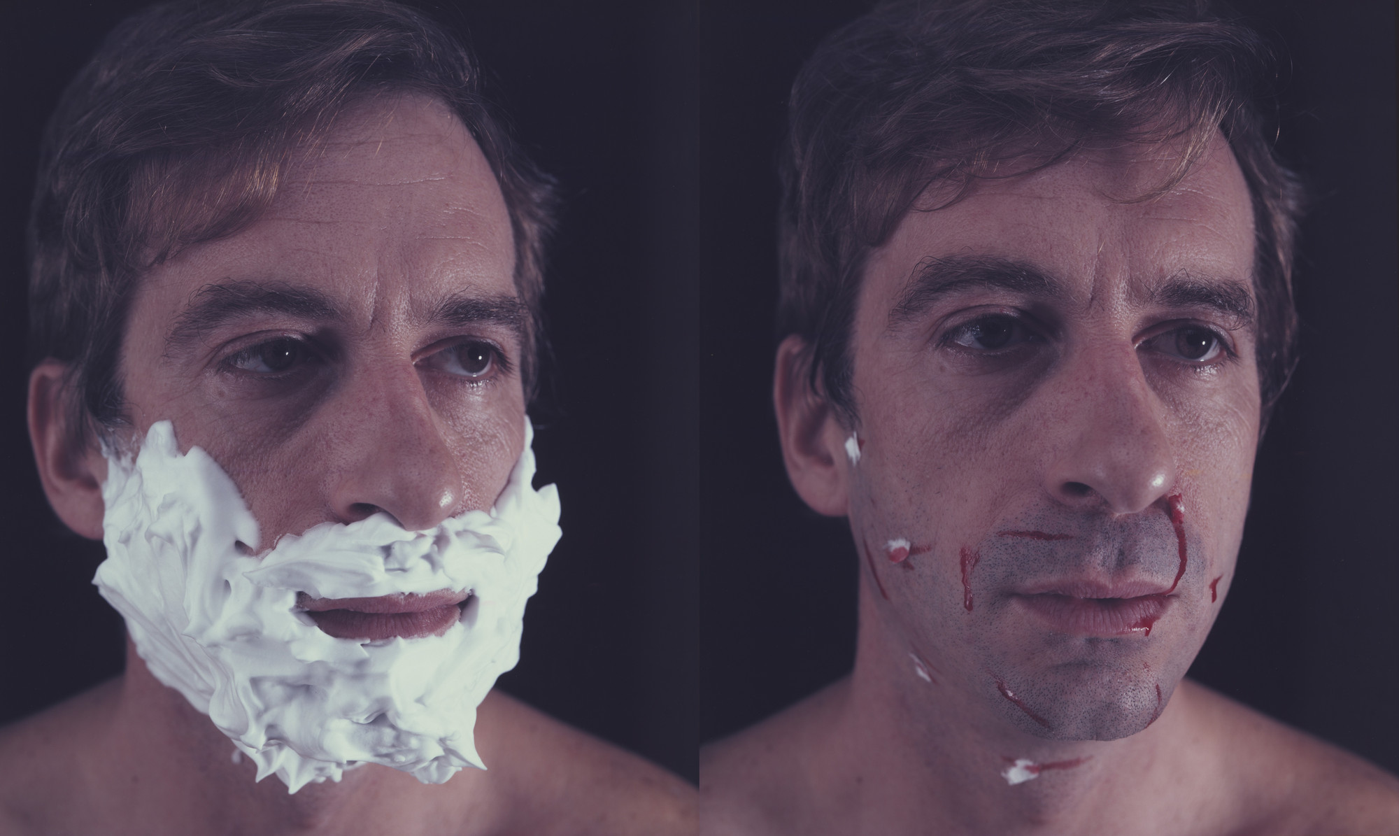 William Wegman. Foamy Aftershave (L-Foamy; R-Aftershave). 1982