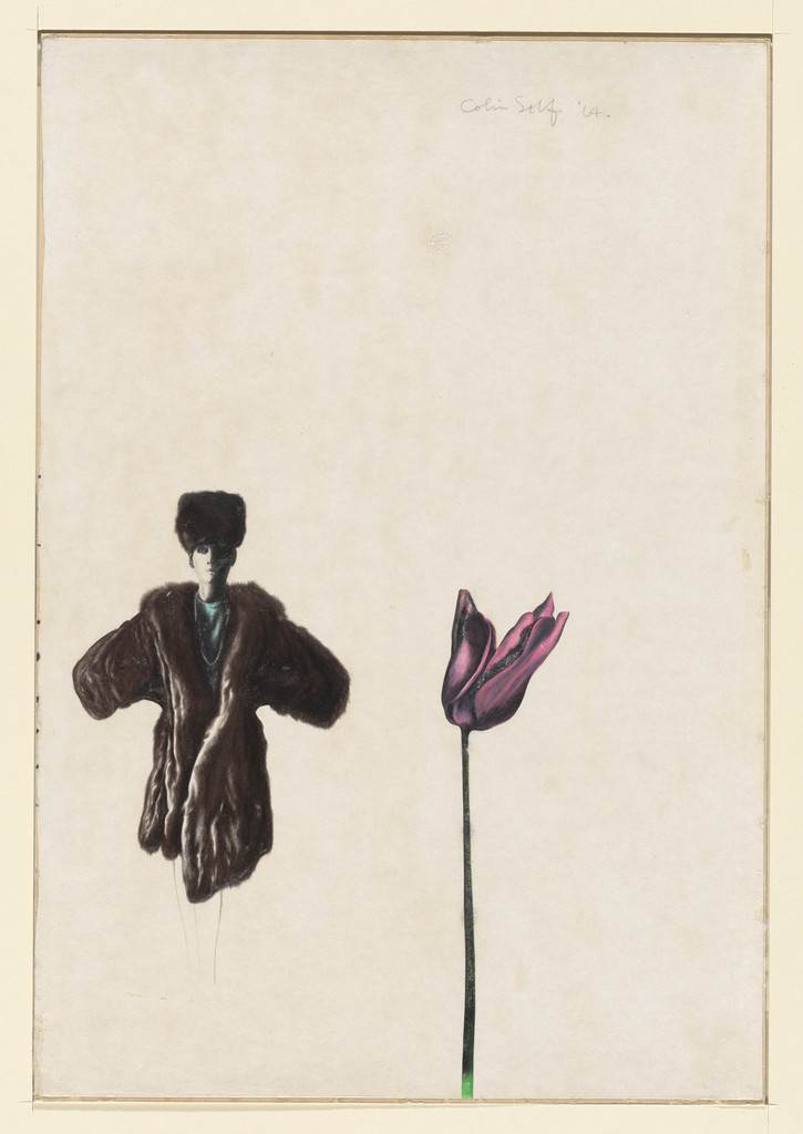 Woman in a Fur Coat and Tulip