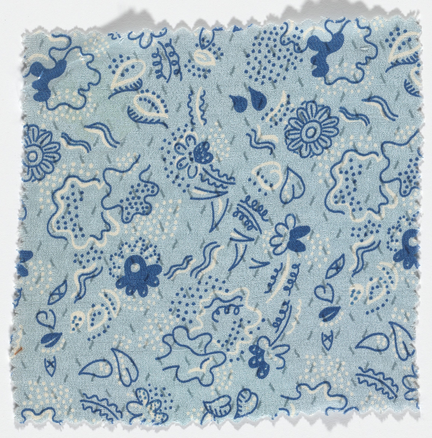 Marguerita Mergentime. Textile samples (Six swatches of printed silk indicating different colorways). late 1930s
