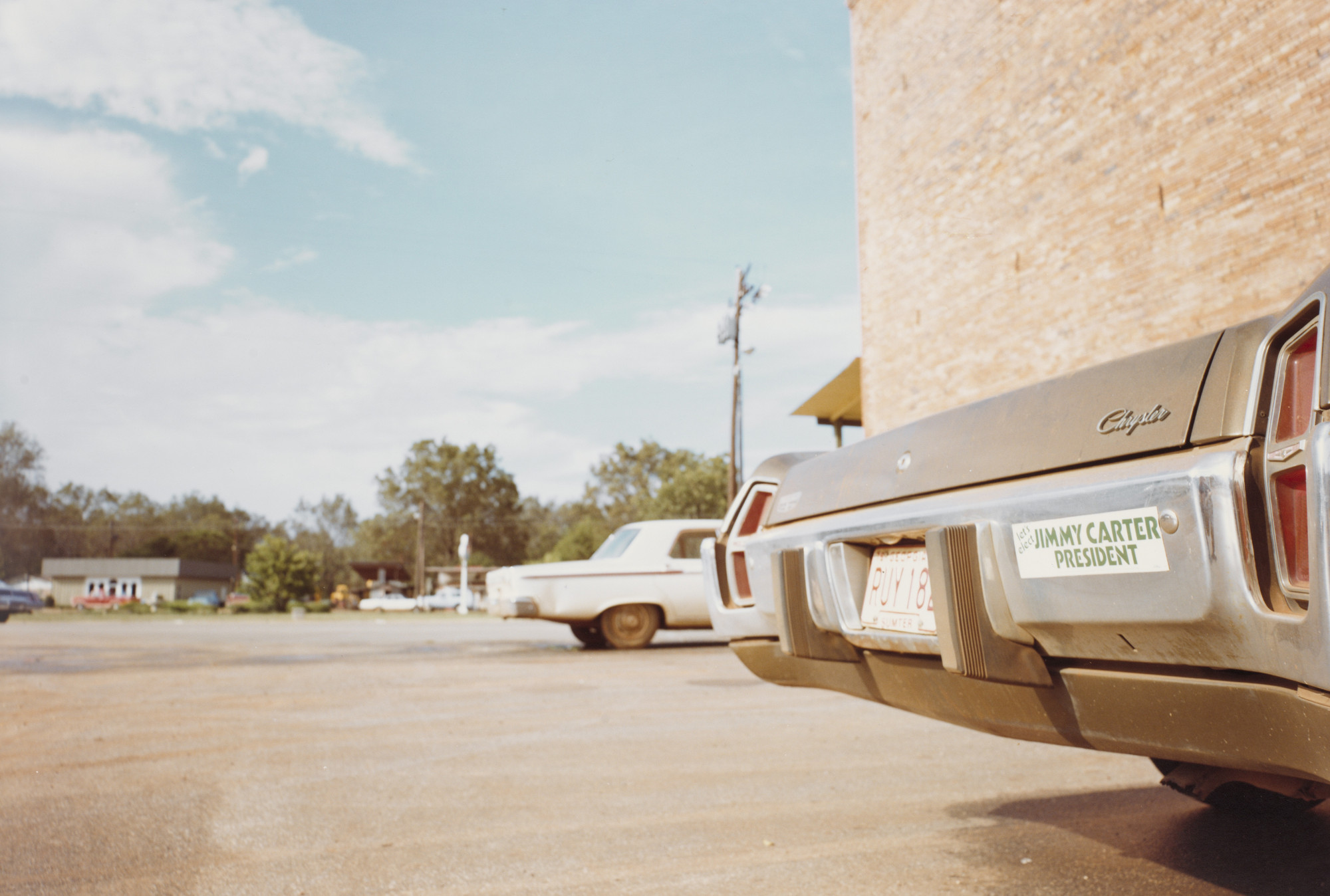 William Eggleston. Bank Parking Lot, Plains, Georgia