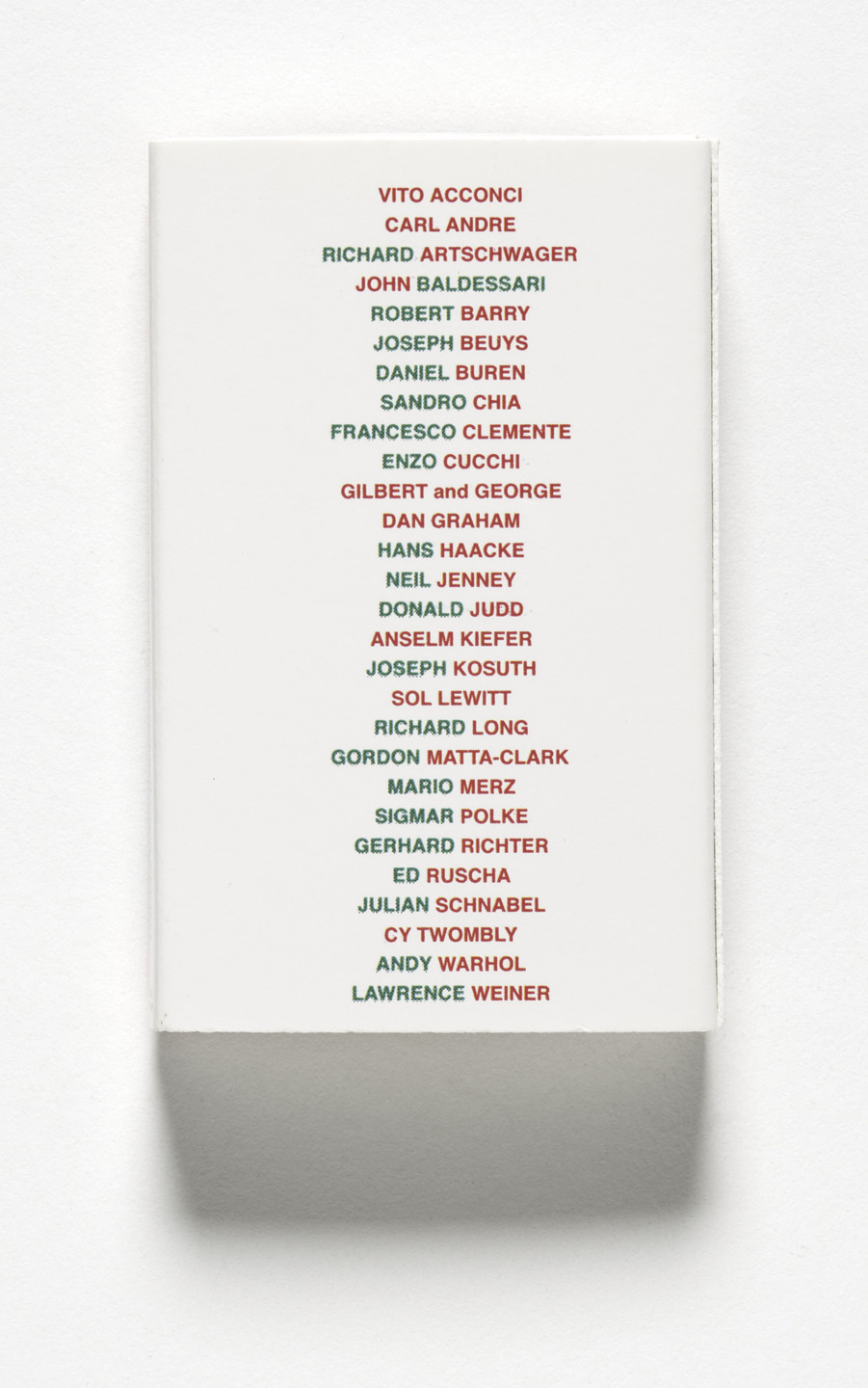 Louise Lawler. Matchbox for Fitting at Metro Pictures, Metro Pictures, New York, May 6–June 11, 2011. 2011