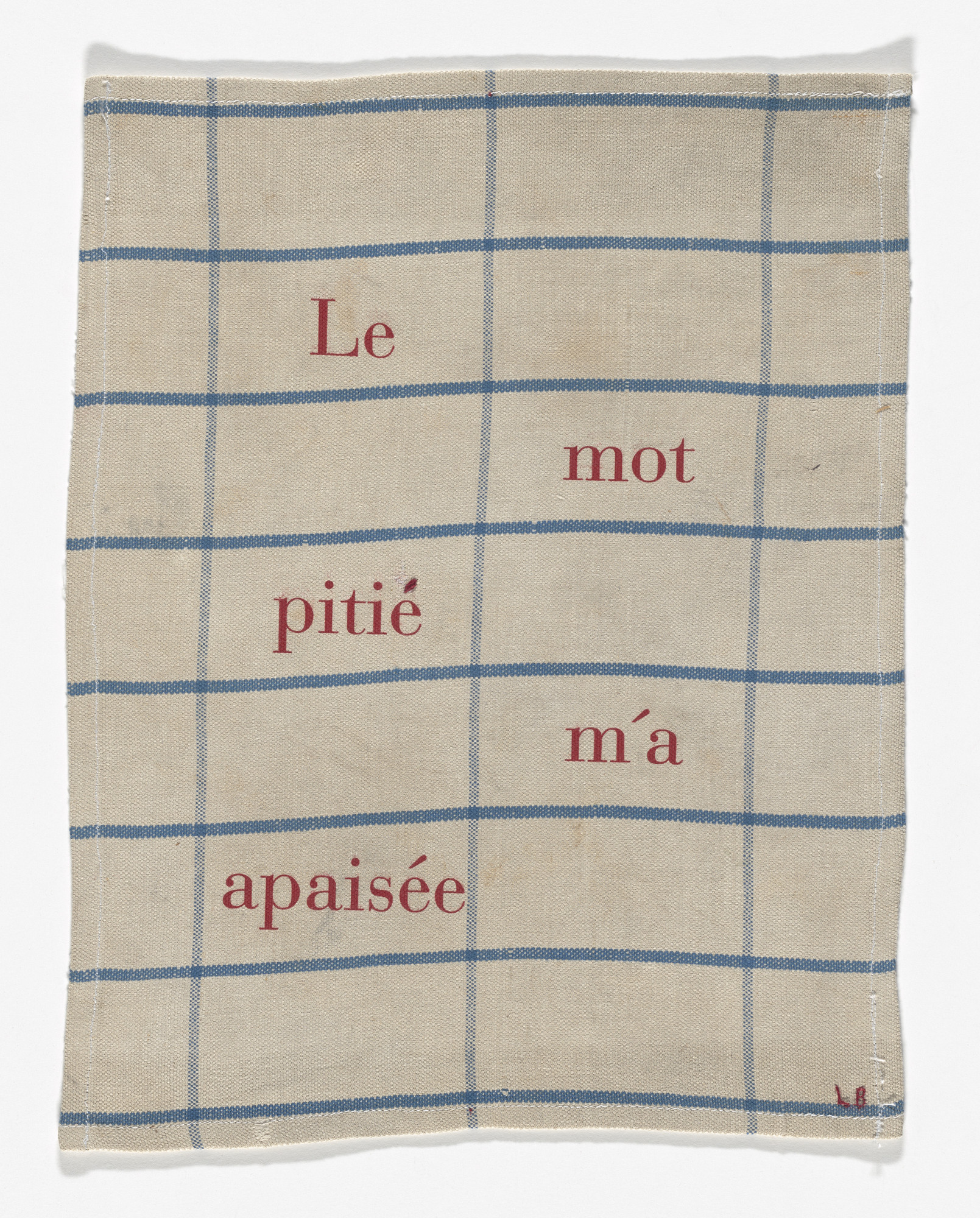 Louise Bourgeois. Le Mot Pitié M'a Apaisée, only state, variant