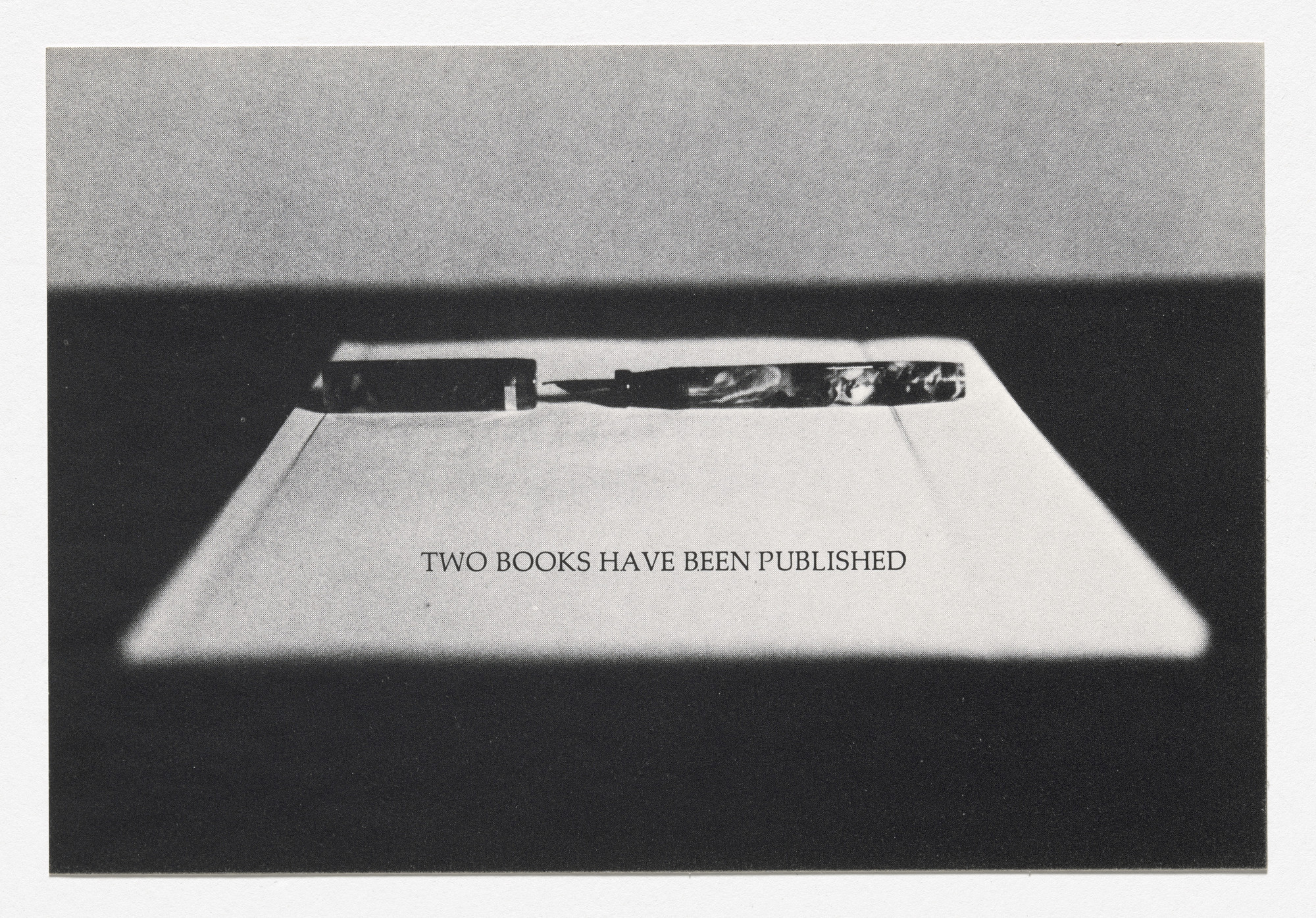Louise Lawler. Postcard and announcement for Untitled, Red/Blue and Untitled, Black/White. 1978