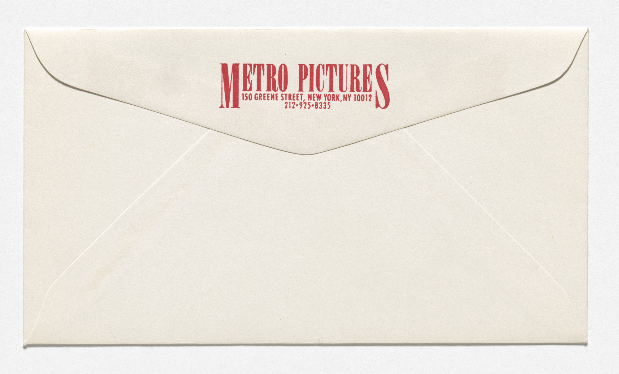 Louise Lawler. Announcement card for It Remains to Be Seen, Metro Pictures, New York, January 17–February 13, 1987