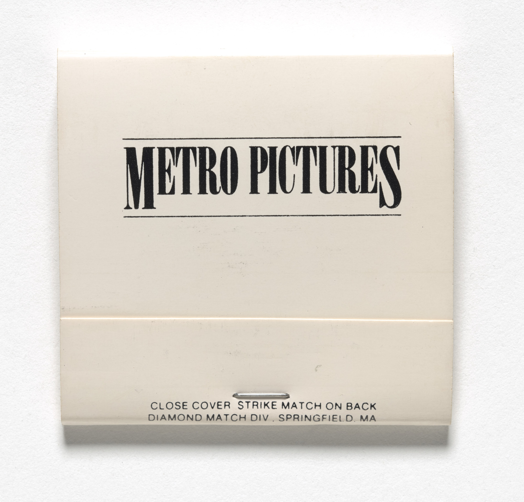 Louise Lawler. Matchbook for Arrangements of Pictures, Metro Pictures, New York, November 20–December 18, 1982