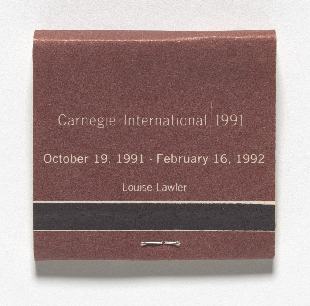 Matchbook for Carnegie International 1991, Pittsburg, October 19, 1991–February 16, 1992