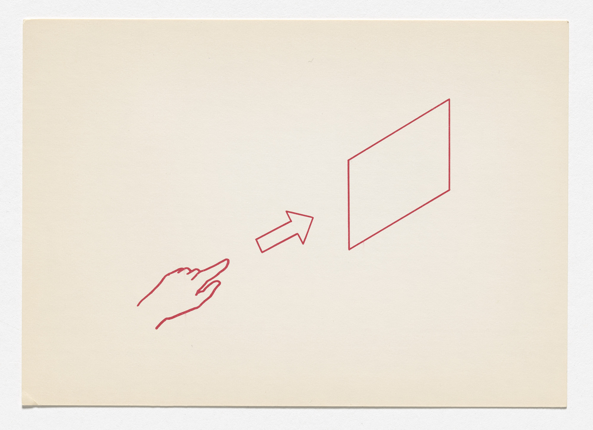 Louise Lawler. Announcement card for Another Gallery, Anna Leonowens Gallery II, Nova Scotia College of Art and Design, Halifax, August 23–27, 1982