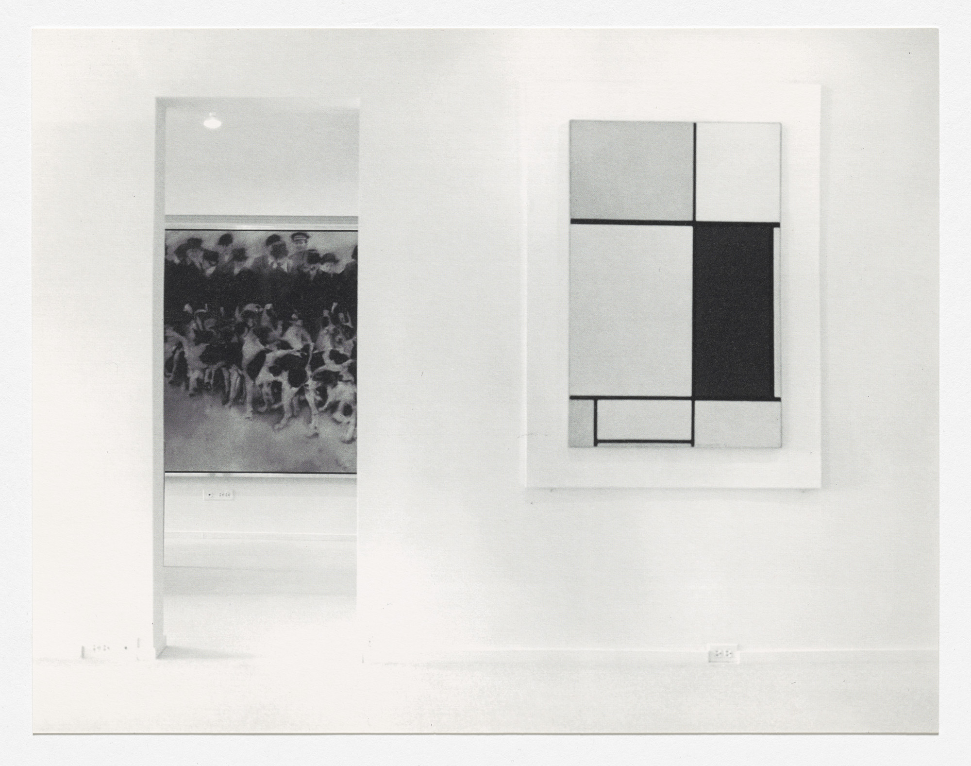 Louise Lawler. Announcement card for A Spot on the Wall , Kunstverein, Munich, March 16–April 23, 1995