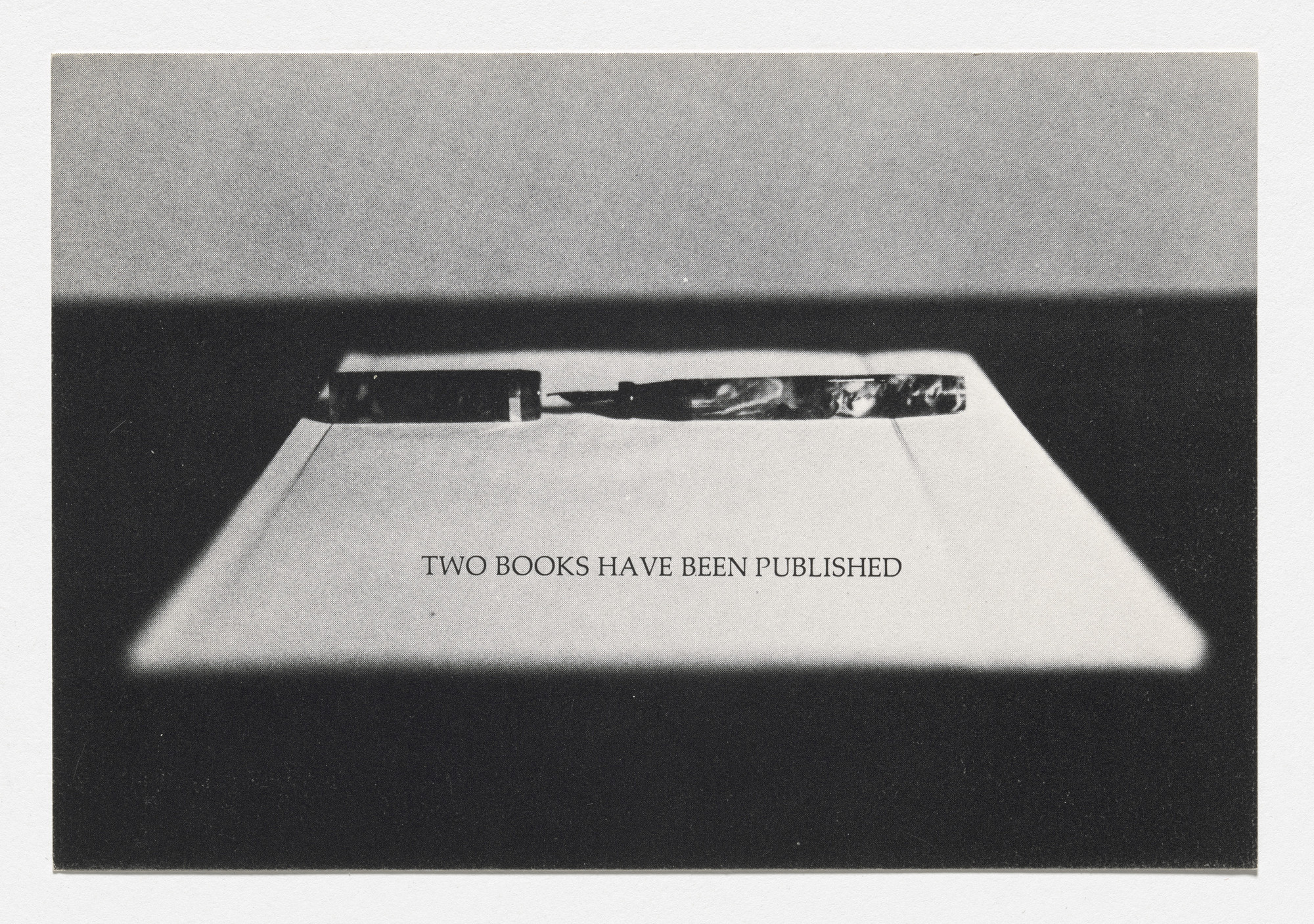 Louise Lawler. Postcard and announcement for Untitled, Red/Blue and Untitled, Black/White. 1978