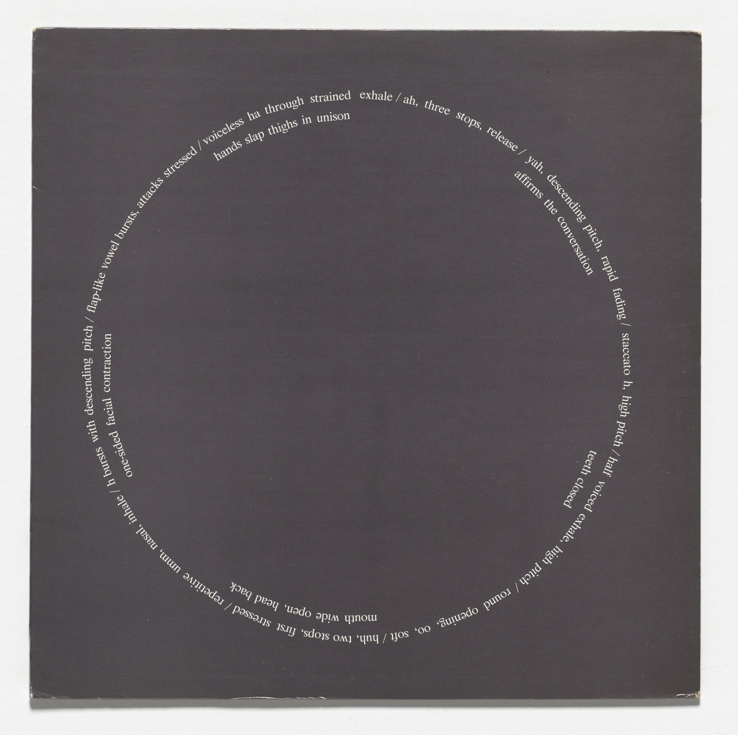 Reese Williams. Sonance Project In Two Parts. 1977