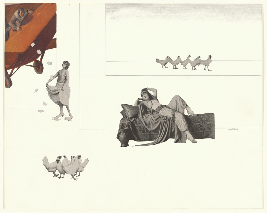 An American Collage, Angelo Ippolito, 1976, Cut-and-pasted photo-reproductions and pencil on board