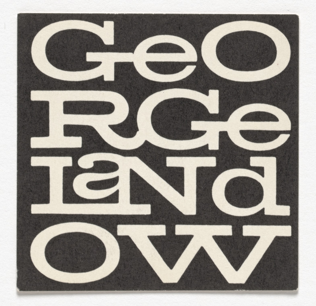 Name card for George Landow