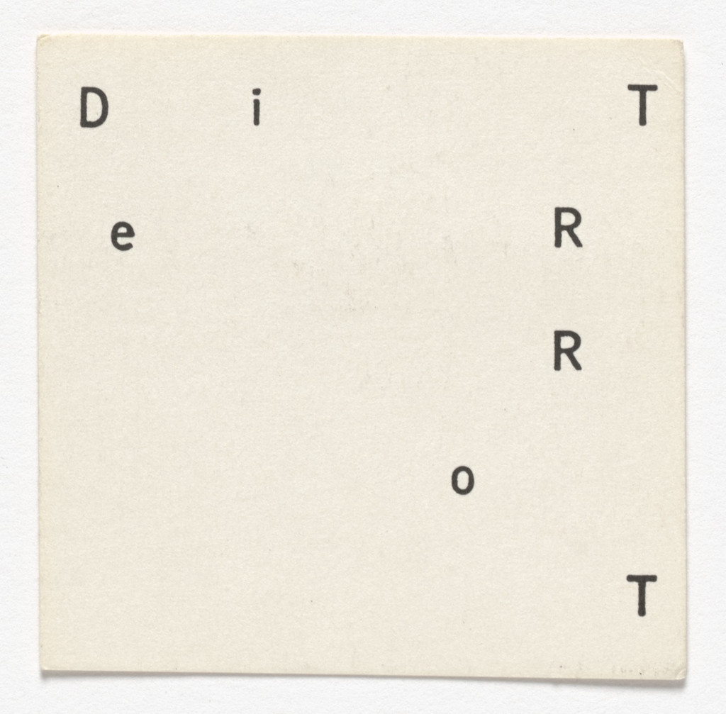 Name card for Dieter Roth