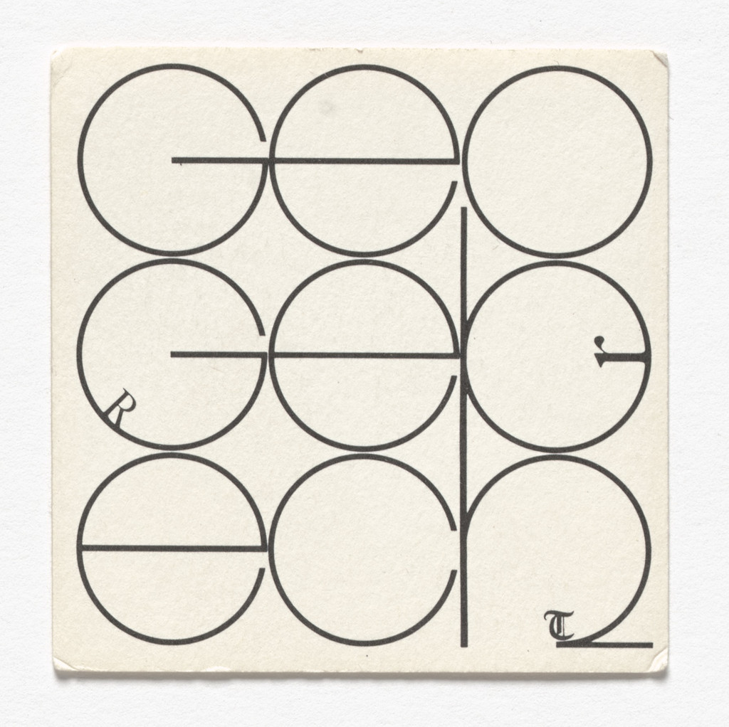 Name card for George Brecht