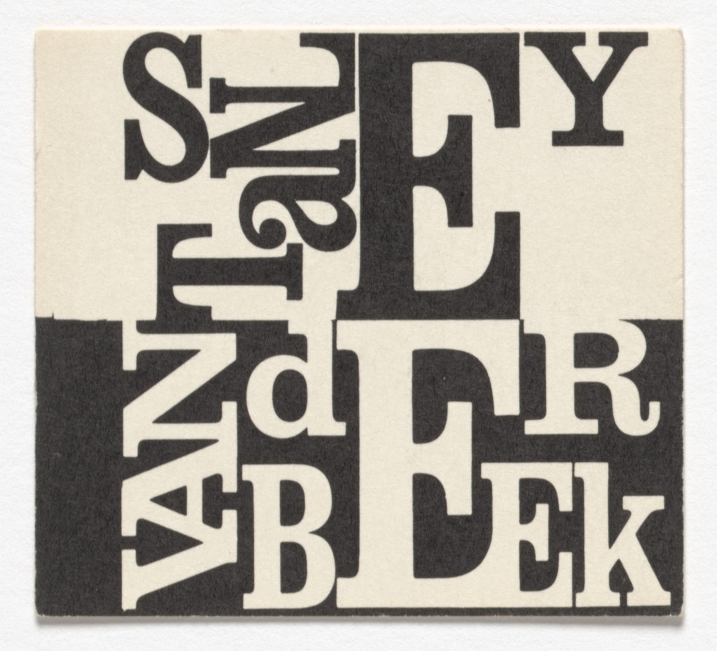 Name card for Stan Vanderbeek