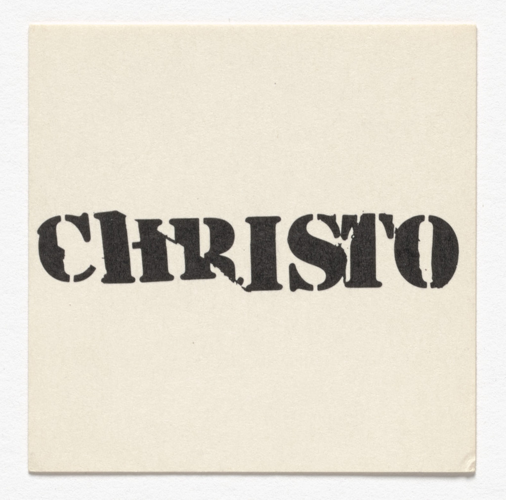 Name card for Christo