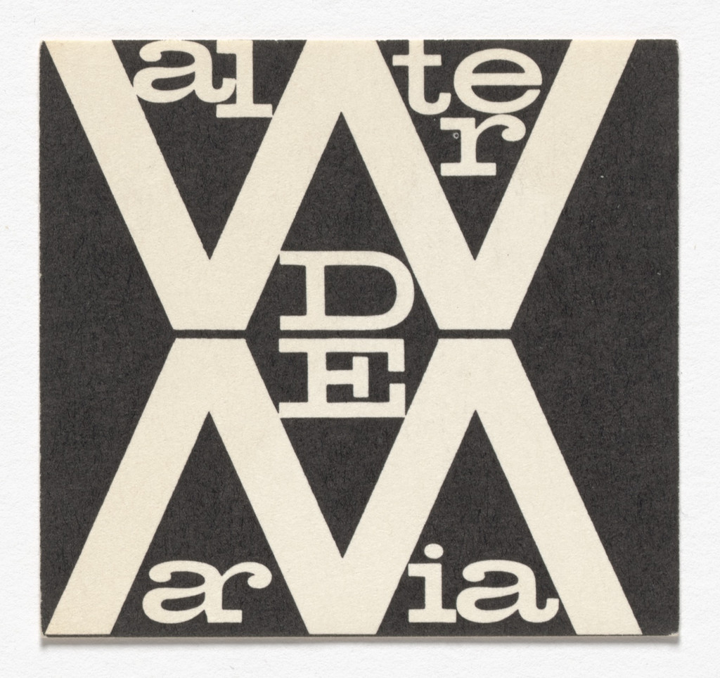 Name card for Walter De Maria