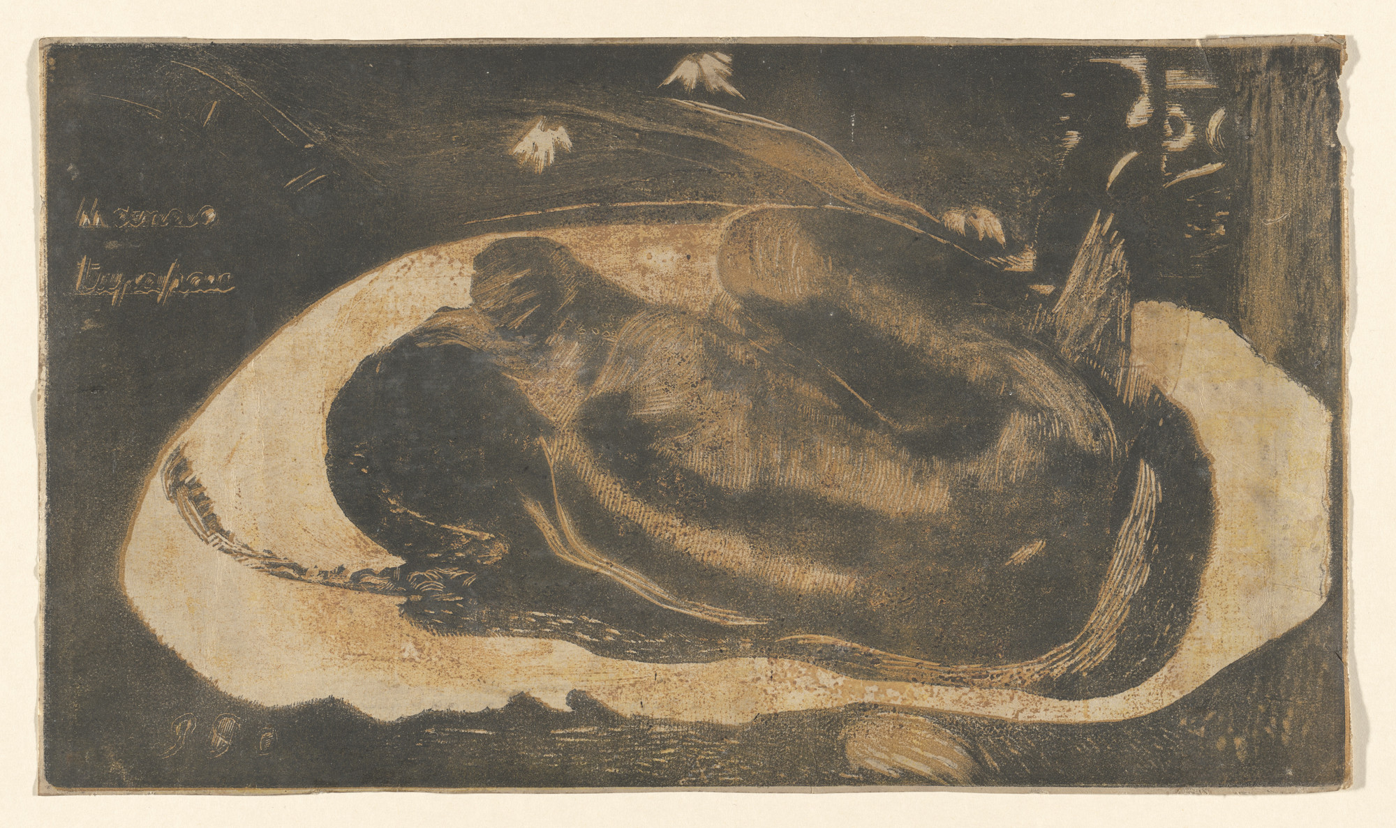 Paul Gauguin. Manao tupapau (Watched by the Spirits of the Dead), state IV, from the suite Noa Noa (Fragrant Scent)