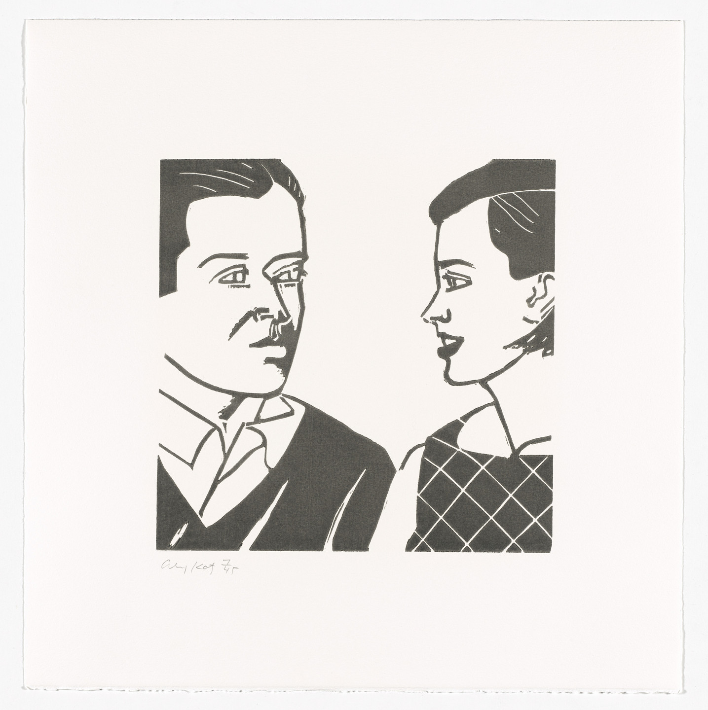 Alex Katz. Julian &amp; Jessica from A Tremor in the Morning. 1986